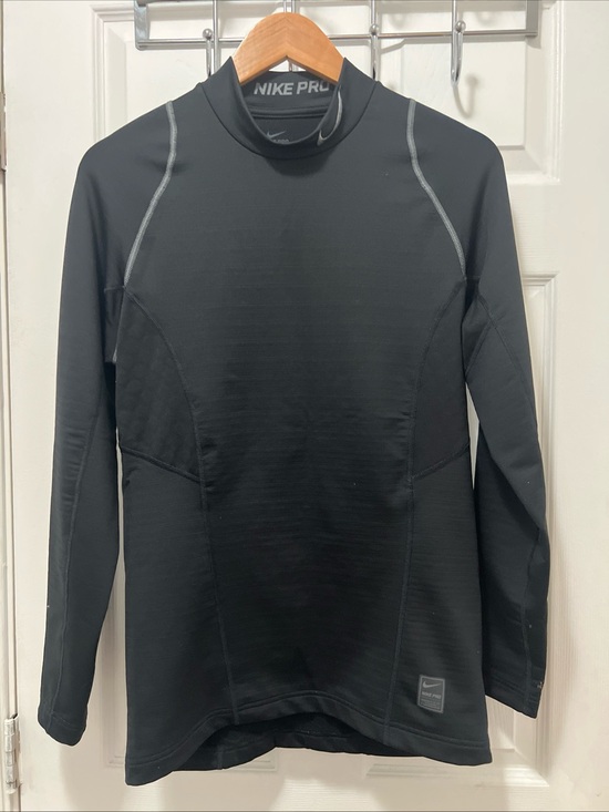 Nike Other - Nike Pro Dri-FIT Mens Hyperwarm Fitted Mock Neck Long Sleeve Shirt Black Sz S